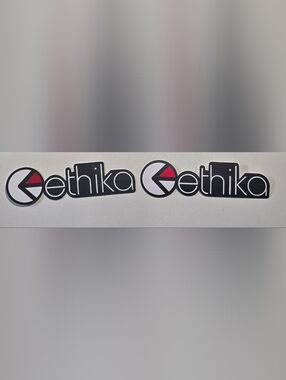 Ethika Stickers Lot of 2 Decals 3.5 inch length Moto Skate Race
